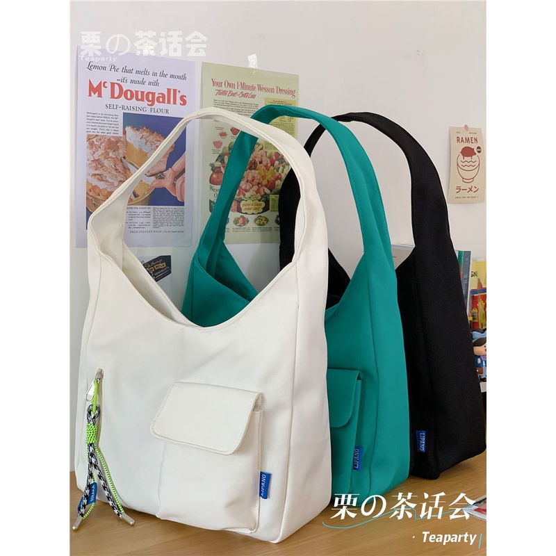 Túi Xách Đeo Vai Vải Bạt Ngăn Chứa Rộng Phong Cách Mori Phong Cách Mới Dễ Phối Đồ Cho Nữ