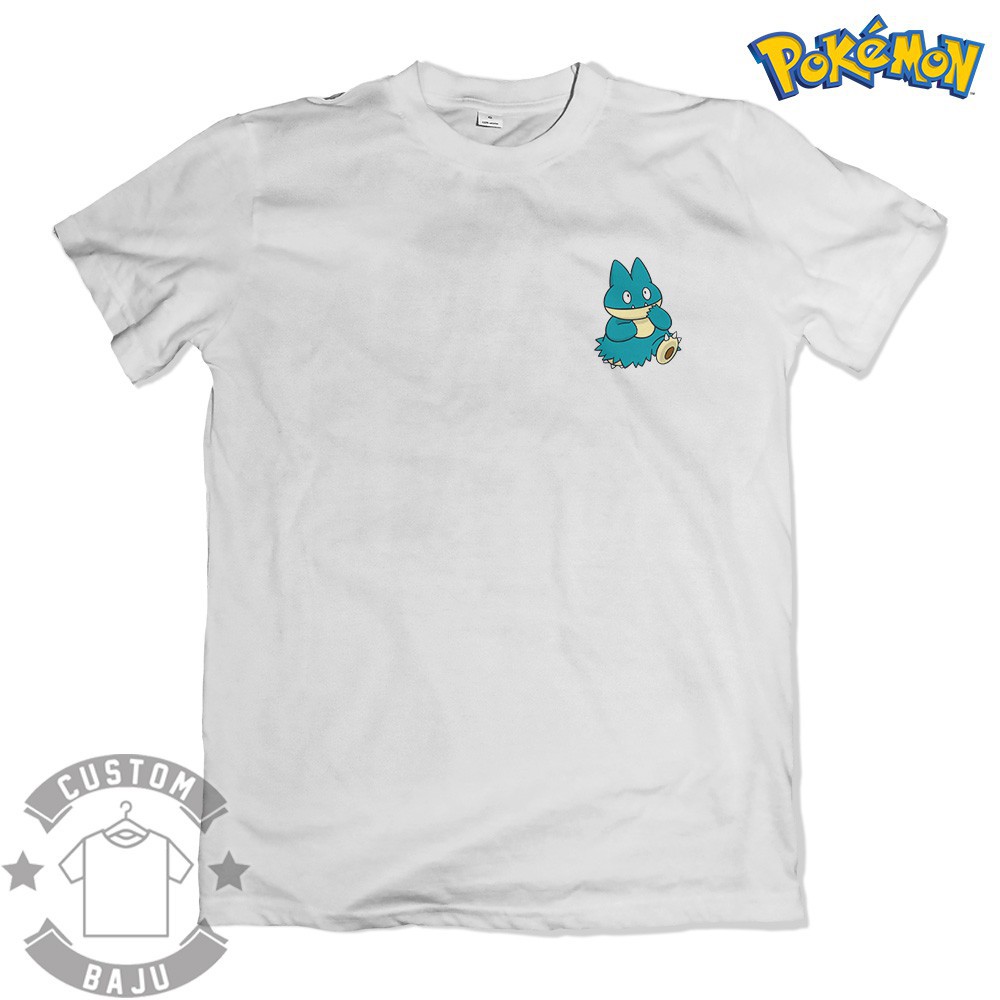 Mẫu áo thun in hình Pokemon Munchlax Logo Game T-shirt độc đẹp