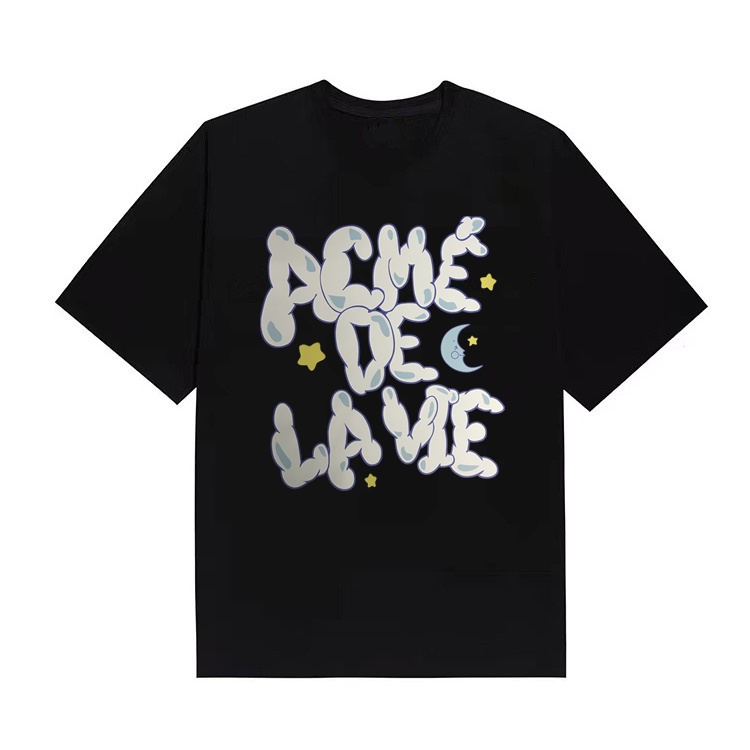 Adlv Áo Thun Cotton Tay Ngắn In Họa Tiết Thời Trang Unisex