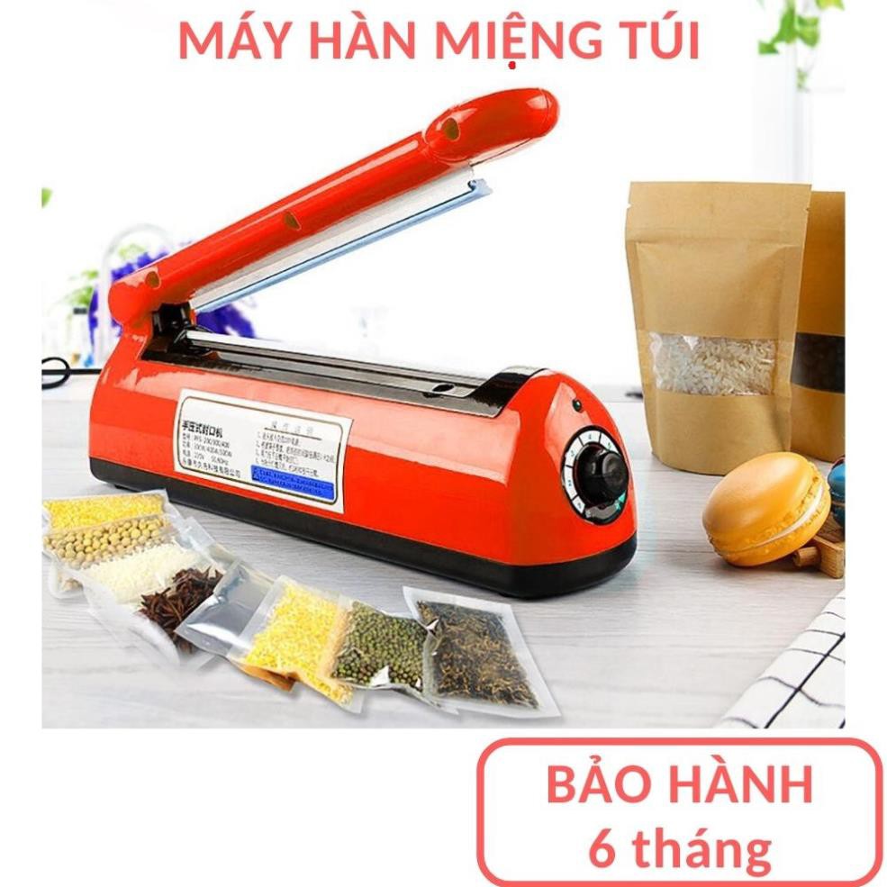 ✔️ Sale Máy hàn miệng túi dập tay chuyên dụng PP/PE (Cỡ 200/300x5mm) (Đỏ) Máy đóng gói KamiHome bảo hành 6 tháng ✔️