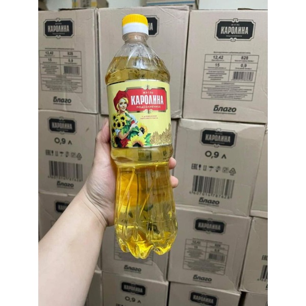 Dầu ăn hướng dương Organic Carolina - Cô gái Nga 900ml