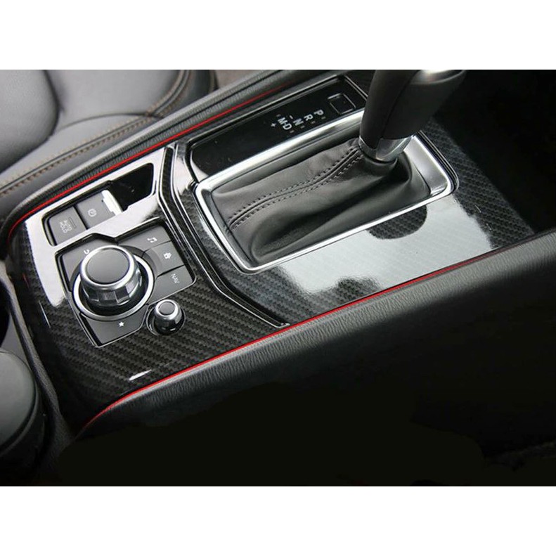 Ốp hộp số, nâng hạ kính Mazda CX5/CX 5 2018+. Nhựa ABS Carbon cao cấp