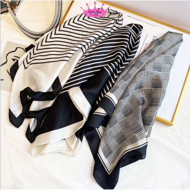 [GIÁ HUỶ DIỆT] Khăn Lụa Vuông Cao Cấp, Khăn Vuông Turban Badana Quàng Cổ, Quấn Tóc, Làm Áo Yếm, Khăn Vuông