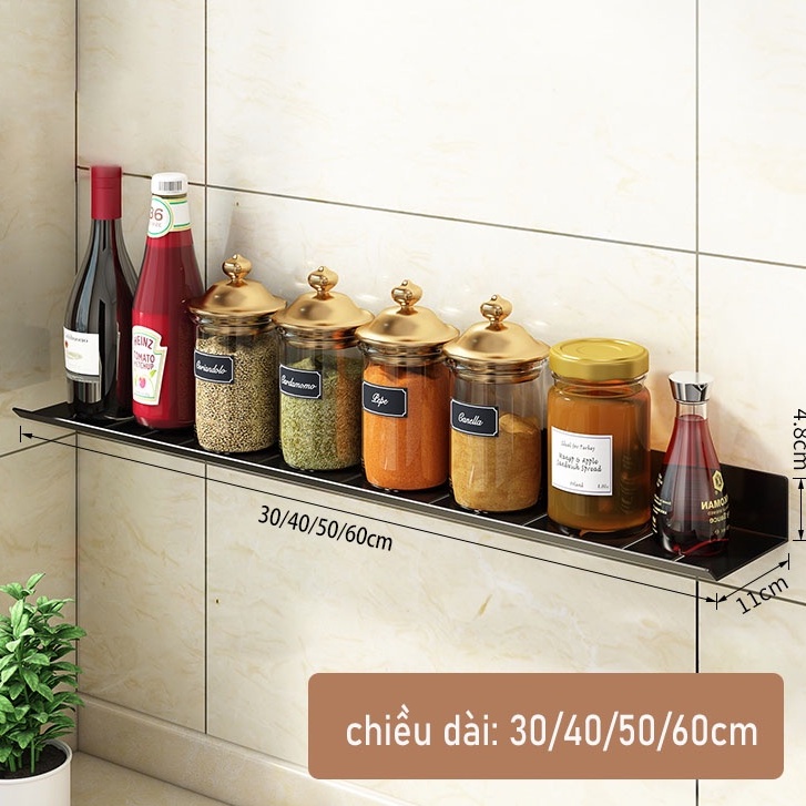 Giá đỡ đựng gia vị/ vật dụng MEIDOO bằng kim loại gắn tường tiện dụng cho nhà bếp/ nh