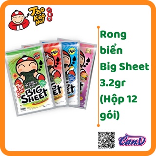 (4 vị) Rong biển Big Sheet 3.2gr (Hộp 12 gói)