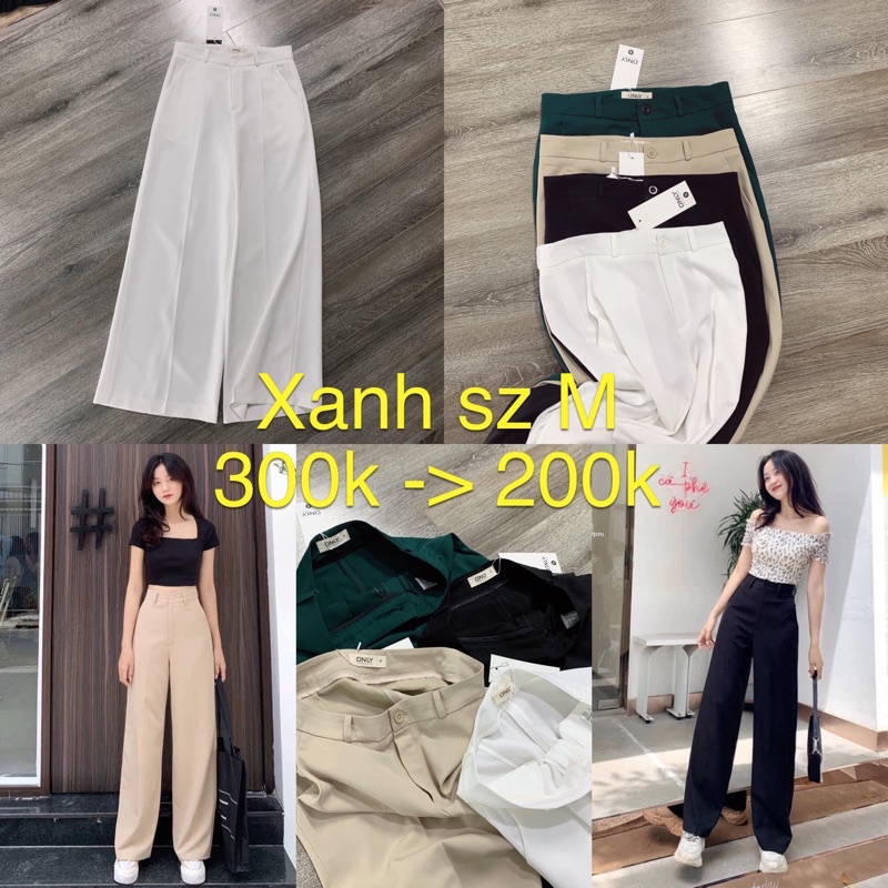 Quần culotte xanh 300k -> 200k