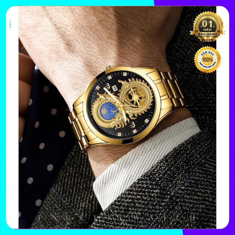 Đồng hồ nam fngeen chính hãng dây thép cao cấp mặt rồng đẹp (tặng kèm hộp và pin dự phòng) | BigBuy360 - bigbuy360.vn