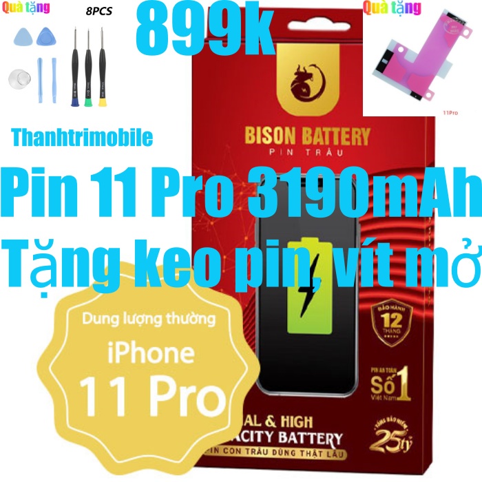 Pin 11 Pro Bison dung lượng 3190mAh