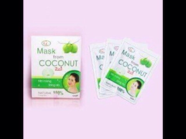 COMBO 30 miếng Mặt Nạ Dừa 2 Trong 1 Cửu Long tặng son