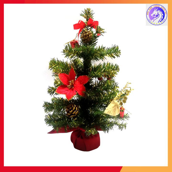 [Hình Thật] Cây Thông Noel Mini Màu Xanh Vàng Để Bàn 40cm - 52cm Trang Trí Lễ Giáng Sinh