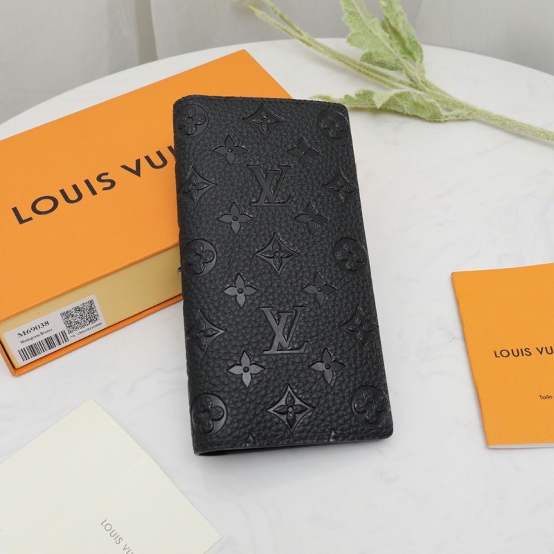 Ví dài dáng gập nhiều ngăn cho nam Louis Vuitton LV da thật cao cấp