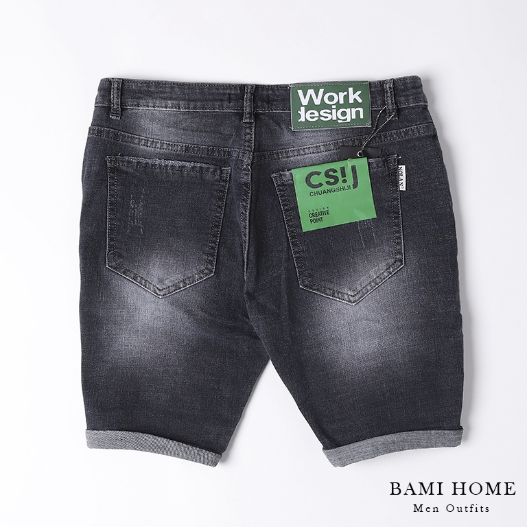 Quần short jean basic BAMI HOME form slim, màu đơn giản, dễ phối đồ QJCT1- 02