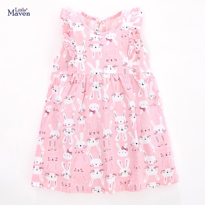 [Mẫu 2021] Váy thun nhiều thỏ Little Maven