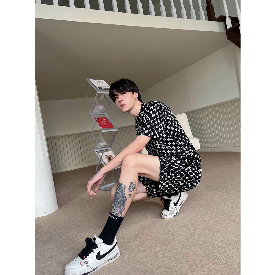 Bộ Quần Áo Nam Chất Thun Cotton Lạnh In Chữ NY Co Dãn 4 Chiều Trẻ Trung Năng Động Garemstore