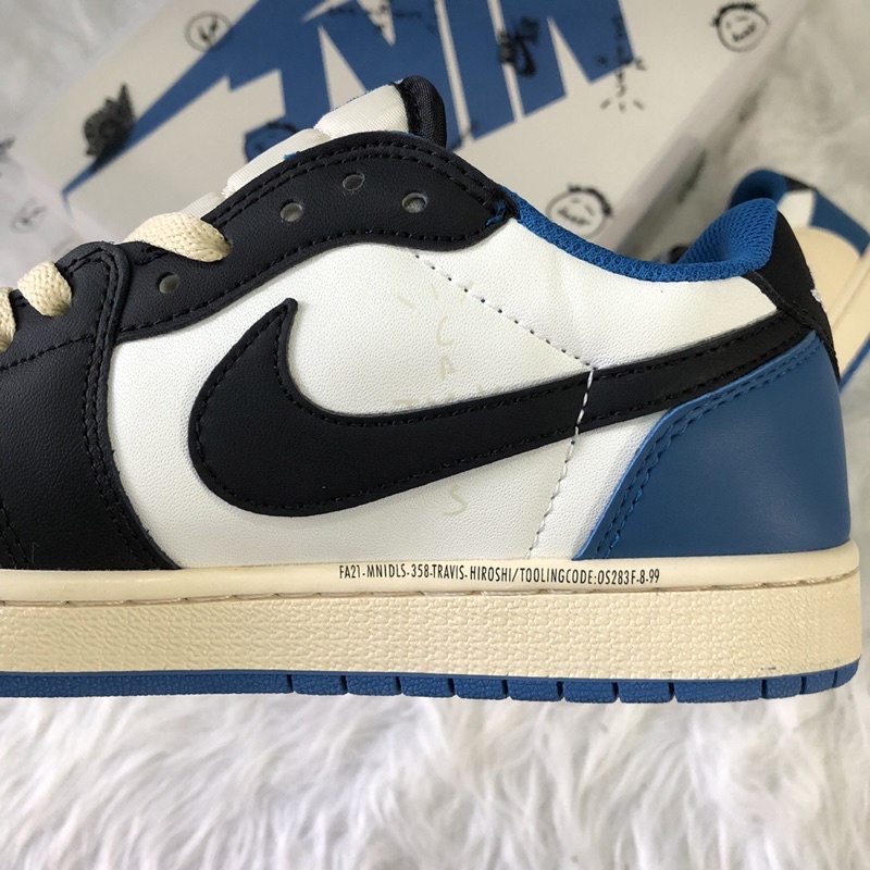 Giày thể thao nam nữ Jordan 1 Low Fragment x Travis Scott hàng 1:1 chuẩn