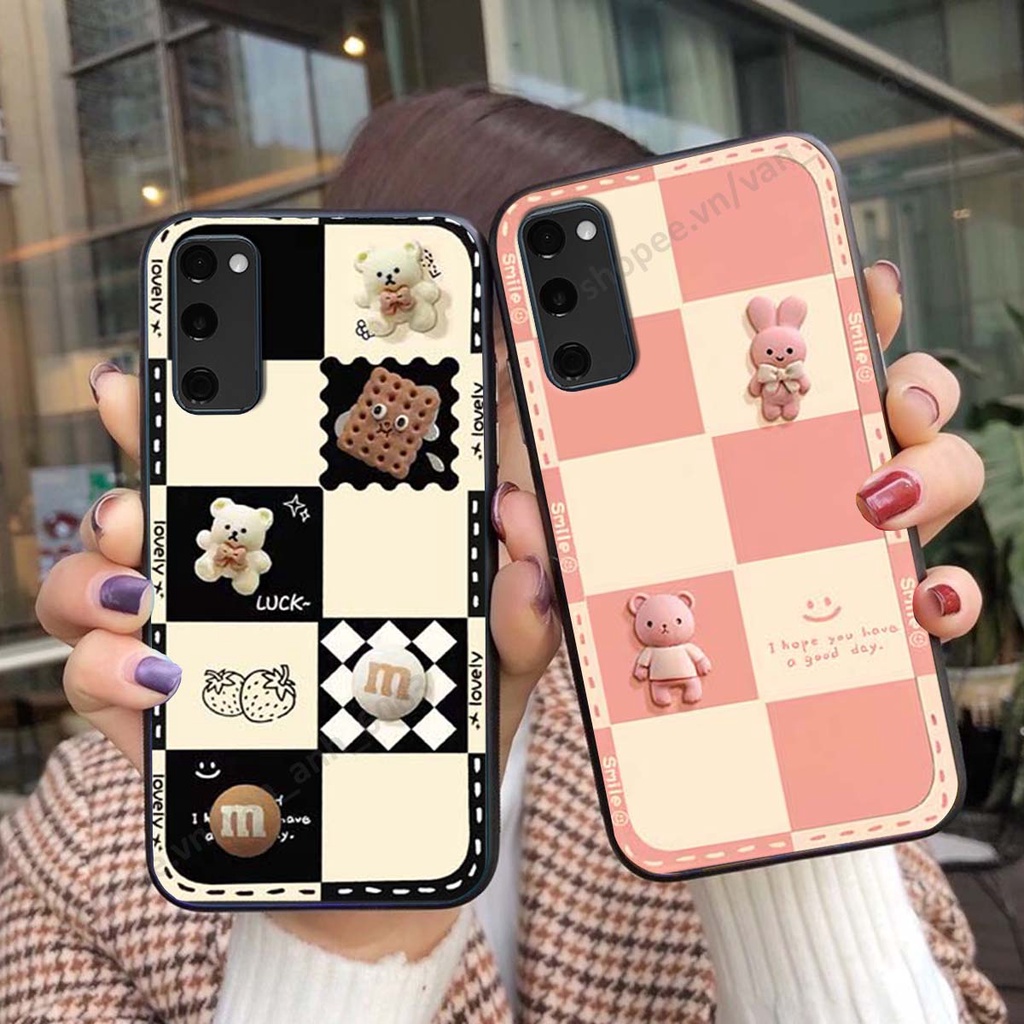Ốp lưng Samsung S20 Fe hình gấu, kẹo dễ thương cute