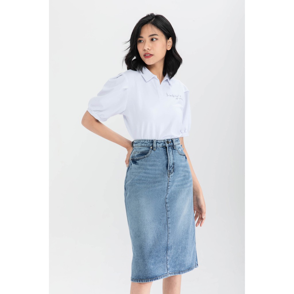 Áo polo dáng croptop nữ IVY moda MS 57B8511