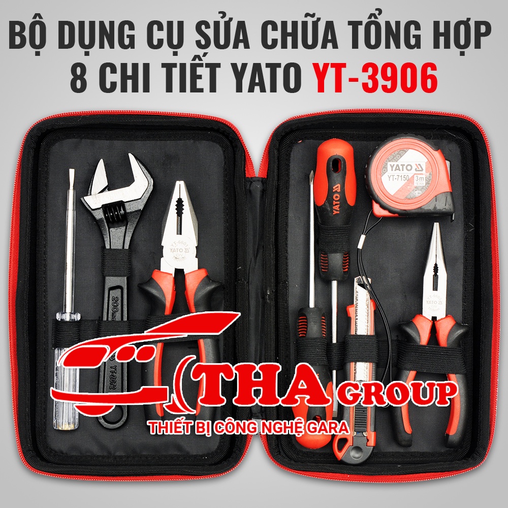 BỘ DỤNG CỤ SỬA CHỮA TỔNG HỢP 8 CHI TIẾT YATO YT-3906