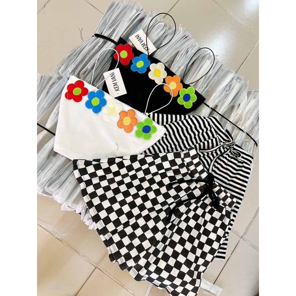 [HOT] Set Nữ Áo Hai Dây Nơ Siêu To + Quần Suông Ống Rộng Dập Ly Thiết Kế Trẻ Trung Tôn Dáng Siêu Xinh XQ253211