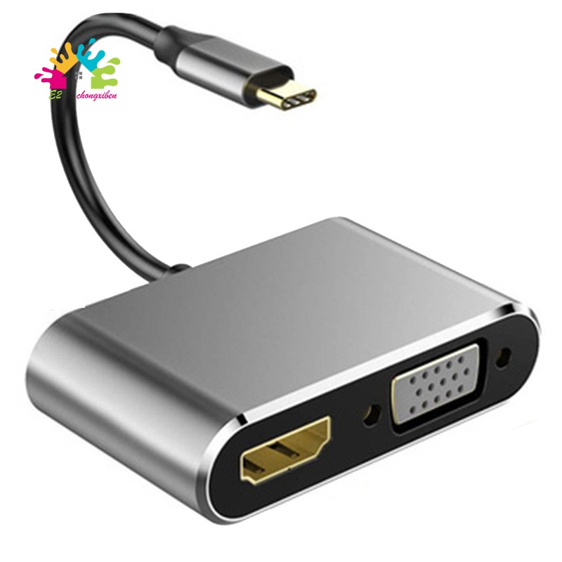 Bộ Chuyển Đổi Hdmi Type C Sang Hdmi 4k 4k Sang Vga Usb3.0 Pd 87w Cho Macbook Pro Samsung S9 S10