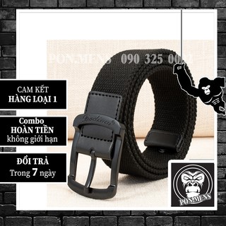 Thắt lưng vải khóa lỗ cài - Nịt bụng vải khóa lỗ cài siêu chắc mặc với quần jean baggy Pon.mens 2021