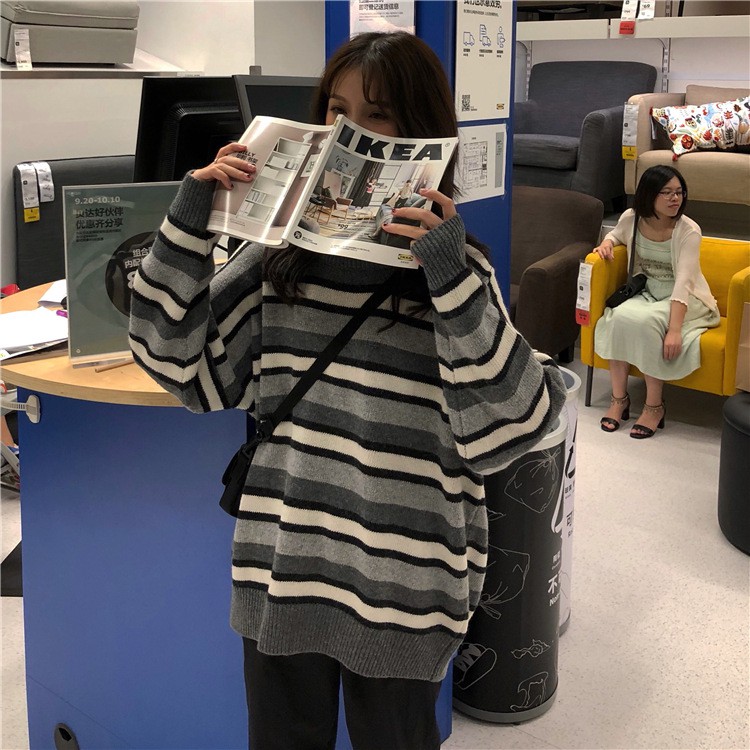 Áo len kẻ ngang màu sắc - MS72