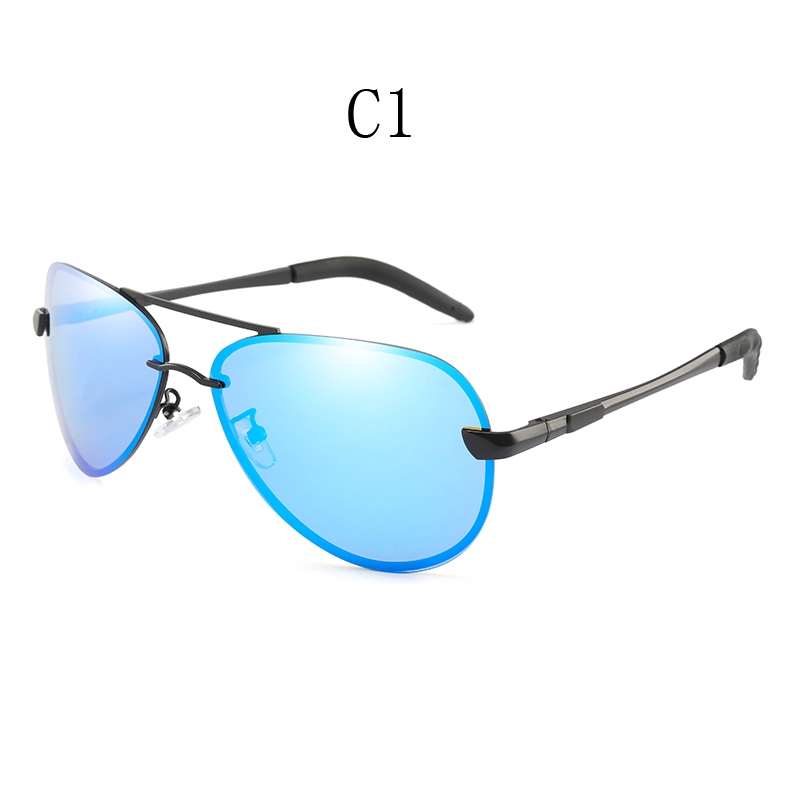 Kính mát phân cực không gọng phong cách cổ điển thời trang cho nam