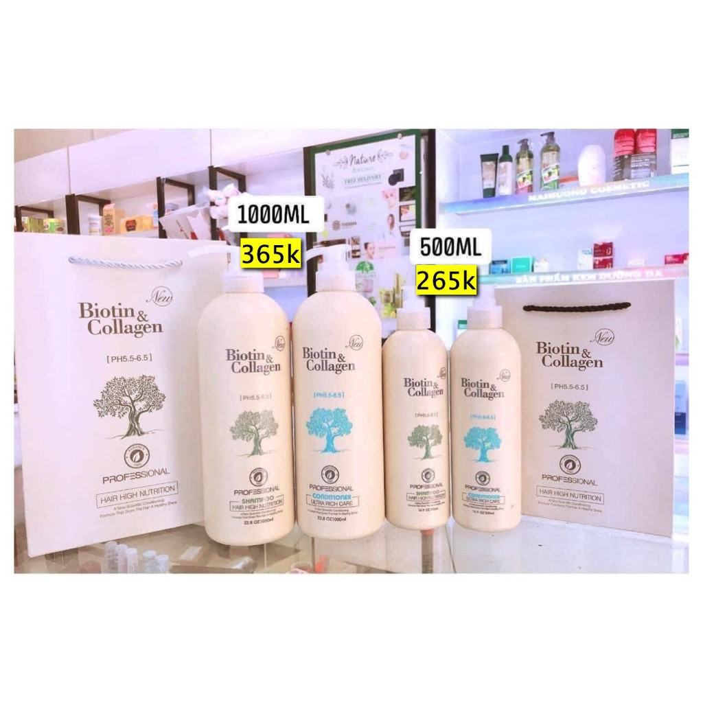 🛑FreeShip🛑Cặp Dầu Gội Xả Biotin Collagen Trắng | Giảm Rụng Tóc,Phục Hồi Tóc Khô Xơ, Hư Tổn ⚜️Hàng Chính Hãng⚜️ | BigBuy360 - bigbuy360.vn