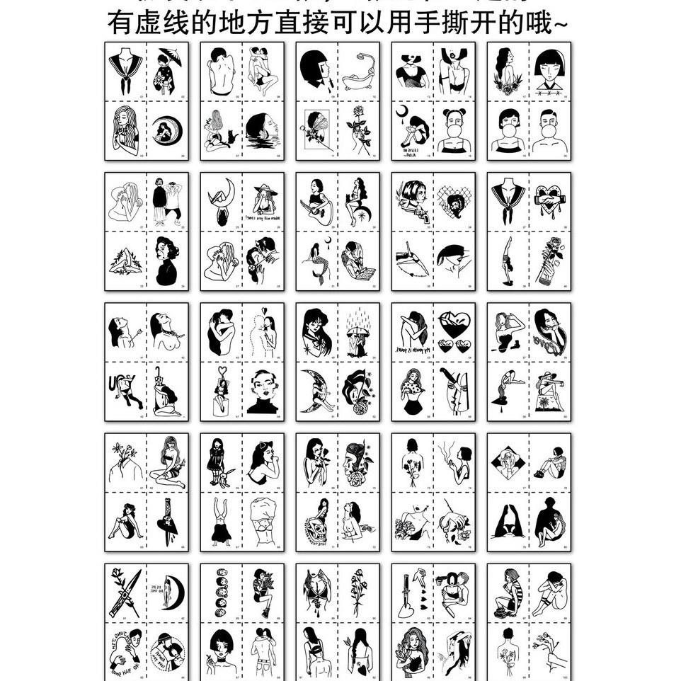 Hình xăm dán tạm thời chống thấm nước thời trang sành điệu cho nam và nữ