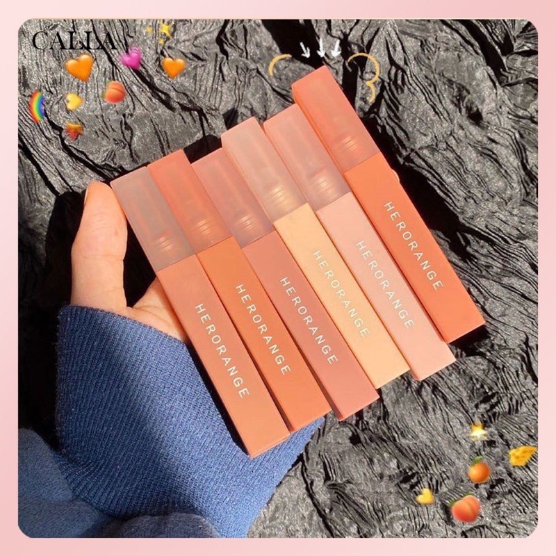 HERORANGE - Son kem vỏ cam mịn lì mềm môi căng mọng Nude Colordiary siêu hot trend