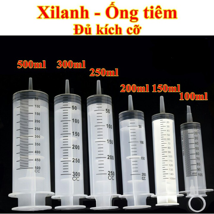 Xi lanh nhựa - Bơm tiêm nhựa - Bơm cho ăn nhựa 20cc 60cc 80cc 100cc 150cc 200cc 250cc 300cc đóng gói từng cái
