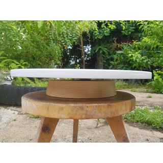 Bàn xoay bánh chân gỗ ,mặt đá 40cm