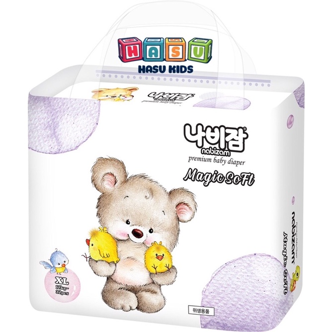 [QUÀ TẶNG HẤP DẪN] COMBO 3 Bịch Tã Bỉm Dán XL32 NABIZAM Magicsoft và Ultrathin Nội Địa Hàn Quốc 2022 Siêu Thấm hút