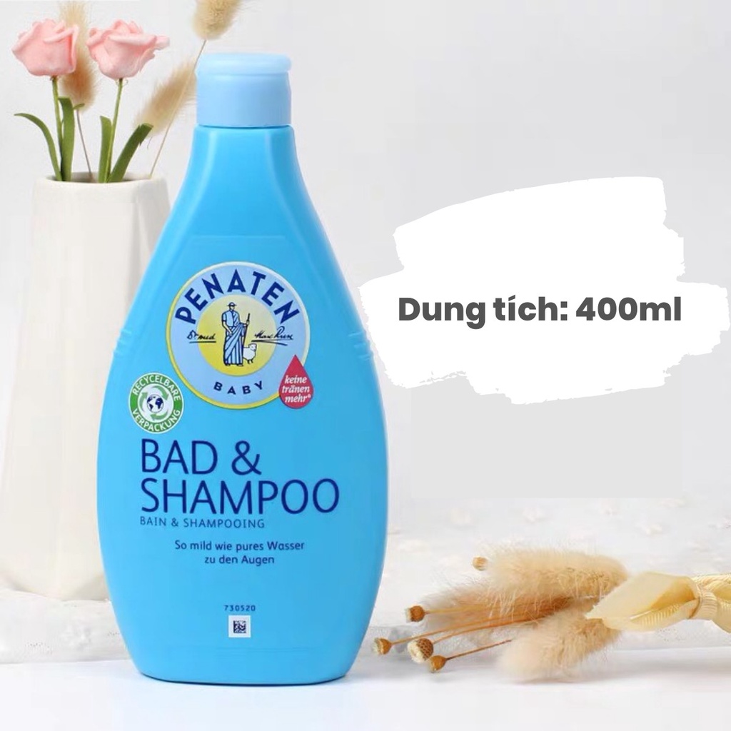 Sữa tắm gội 2in1 chống cảm cúm Penaten 400ml cho bé, sữa tắm 100% tự nhiên dùng cho bé từ sơ sinh Hanghieuchobe