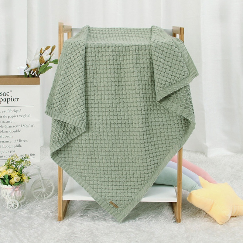 Chăn Dệt Kim Mềm Khoét Rỗng Quấn Bé Sơ Sinh Ngủ