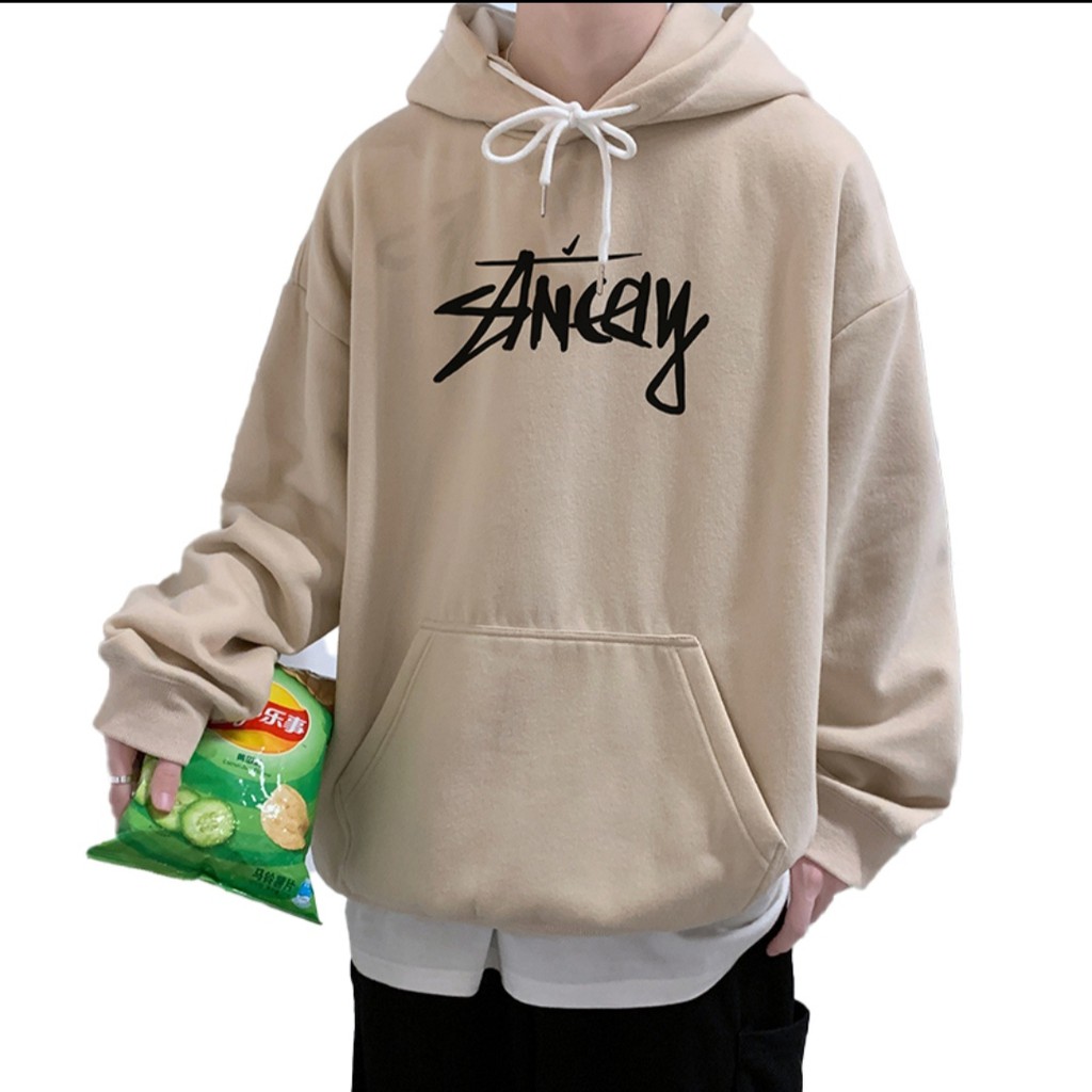 Áo Hoodie Nỉ Ancely Unisex ❤ Áo Nỉ Tay Dài Nam Nữ Dáng Rộng PM10