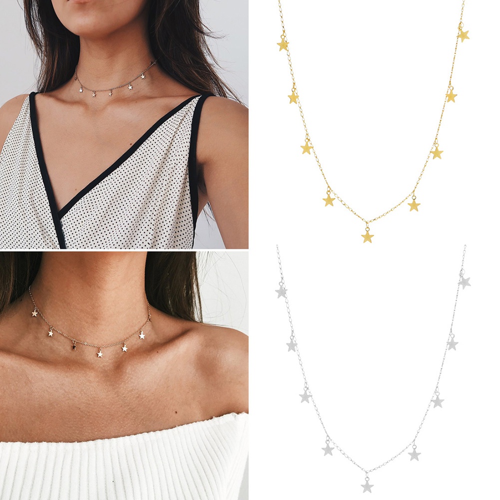 Vòng cổ Mặt Ngôi Sao Năm Cánh Thời Trang Cho Nữ