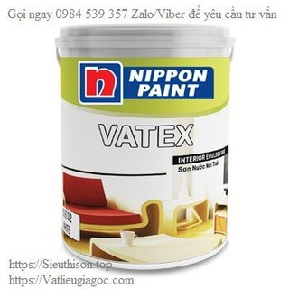 + sơn nội thất kinh tế nippon vatex, 4,8 kg, màu pha