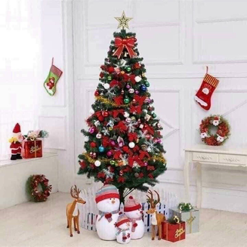 Cây thông noel kèm phụ kiện trang trí