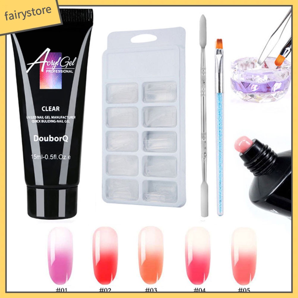 Gel tạo kiểu cho móng tay màu loang kèm dụng cụ chuyên dụng 2 đầu