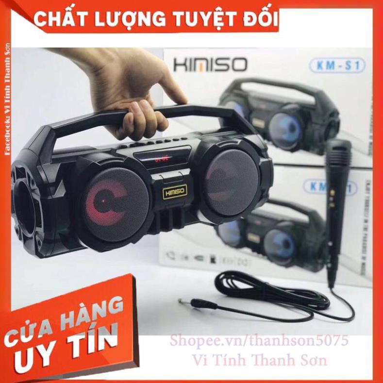 Loa Karaoke Bluetooth Xách Tay KM-S1 - Tặng Kèm 1 Mic Có Dây - Vi Tính Thanh Sơn