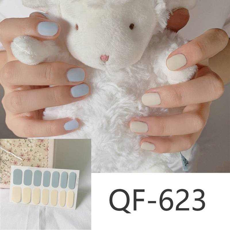 [Hàng mới về] Bộ 14 miếng dán trang trí móng tay chống nước thời trang Hàn Quốc