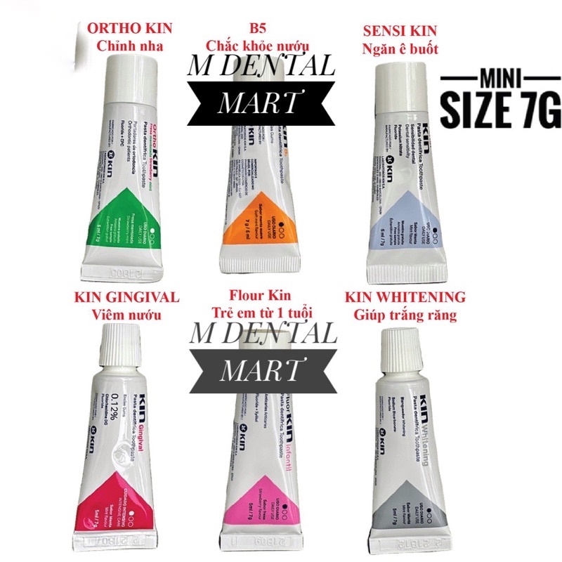Kin mini size 7g, kem kin mini, súc kin mini, sensikin mini, kin trắng