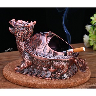 Gạt tàn hợp kim đầu rồng | gạt tàn long quy | gạt tàn rùa đầu rồng phong thủy