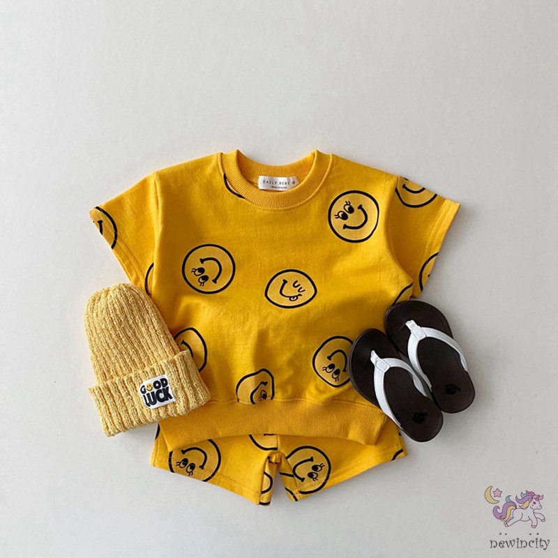 Bộ ÁO Thun NgắN Tay In HoạT HìNh + QuầN NgắN Cho Bé GáI