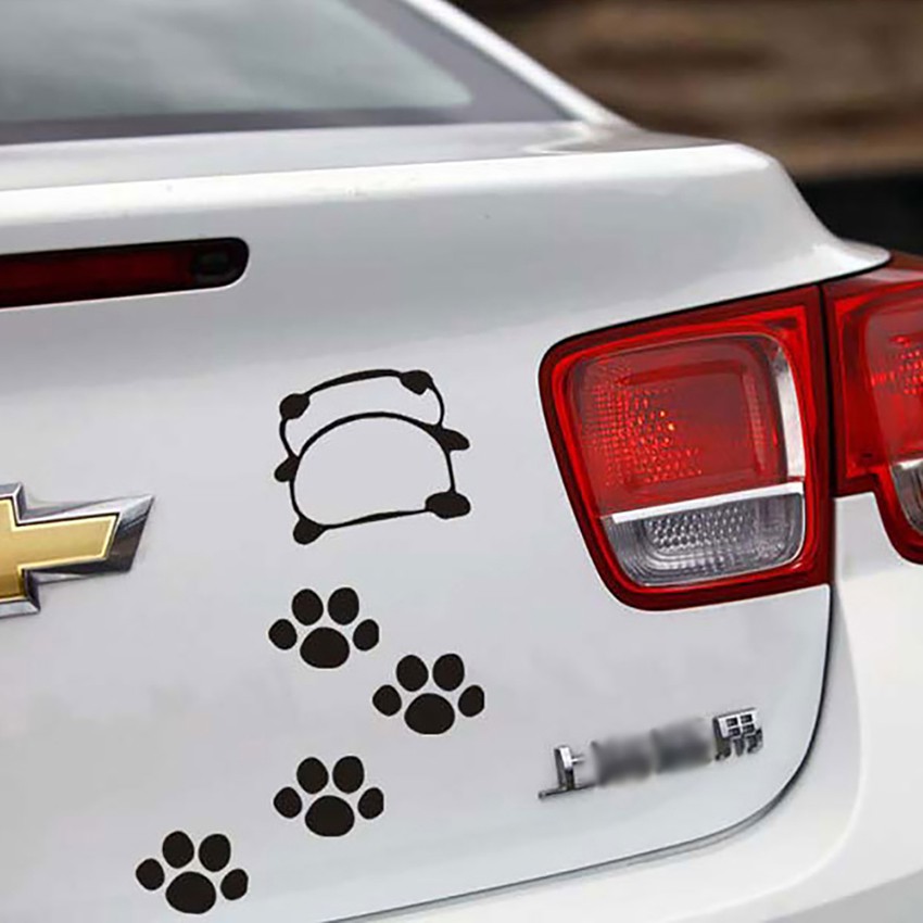 Decal Dán Xe Dấu Chân Chó Con