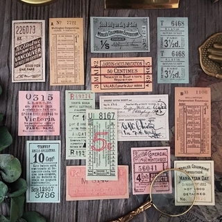 Sticker ticket phong cách Tim Holtz