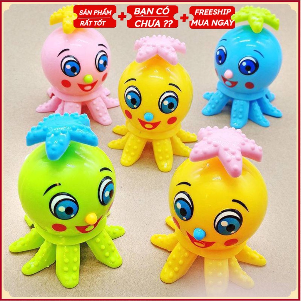 PVN31320 Bạch tuộc chạy cót bò ngang - Đồ chơi trẻ em bạch tuộc cảm xúc cho bé T2