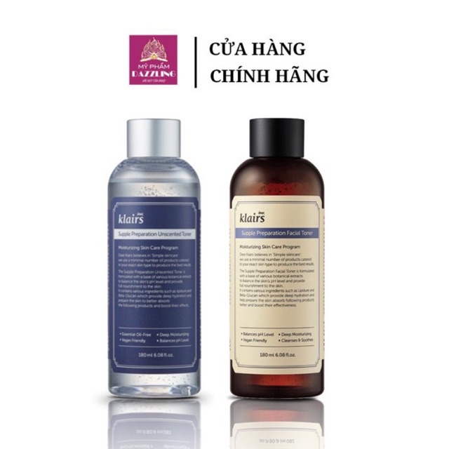 Nước Hoa Hồng Dưỡng Ẩm Klairs Supple Preparation Toner