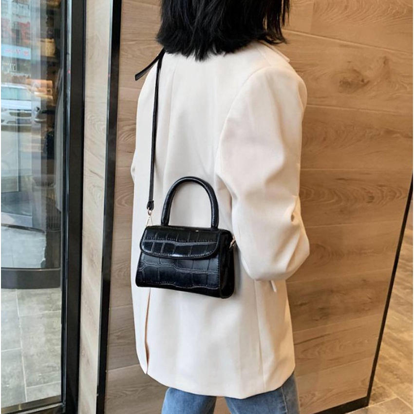 Túi xách nữ đẹp túi đeo chéo đi chơi thời trang phong cách Hàn Quốc da dập vân cá sấu Bachhoaonline68 634